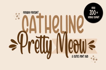 Catheline Pretty Meow Font: Fun & Creative Font Design