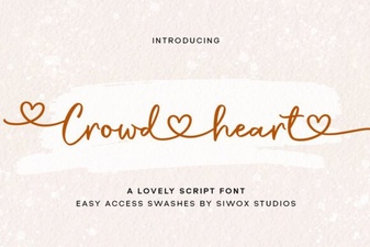 Creative Typography with Crowd Heart Font