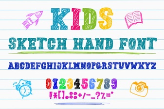A Playful Kids Sketch Font for Creative Projects