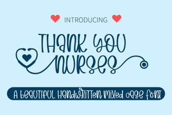 Free Thank You Nurses Fonts for Creative Designs